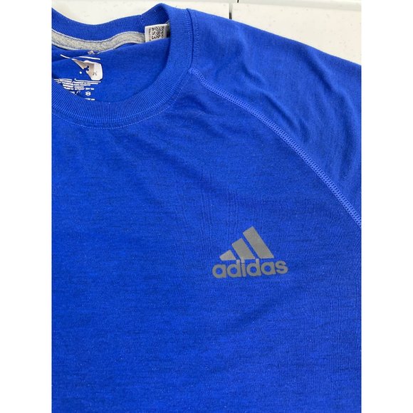 Adidas Men's Ultimate Tee Shirt Short Sleeve L Blue 100% Cotton - Picture 3 of 4